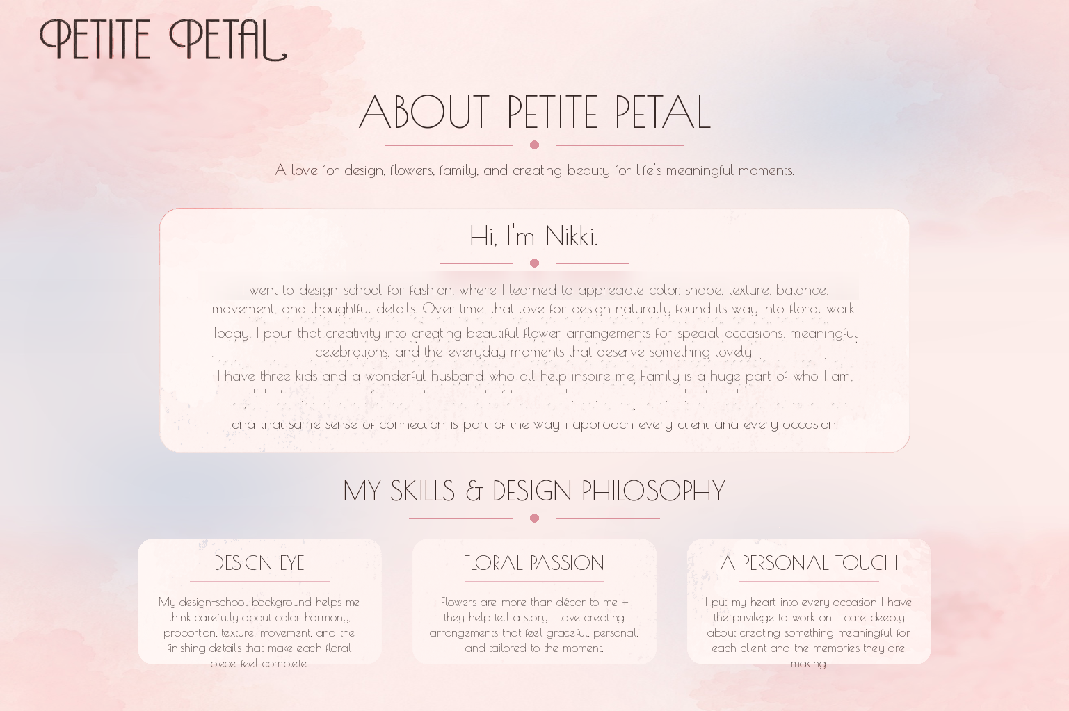 About Petite Petal and Nikki Nielsen